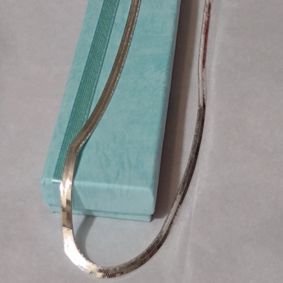 .925 Flat Sterling Silver Chain 20" - Picture 10 of 14